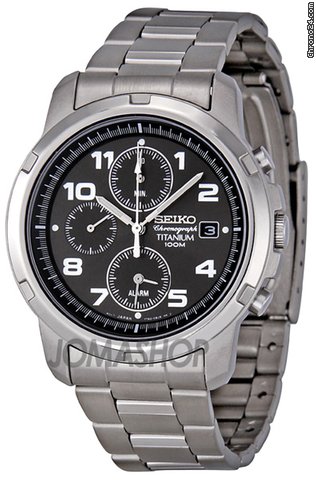 Seiko Titanium Black Dial Mens Watch SNA113 watches