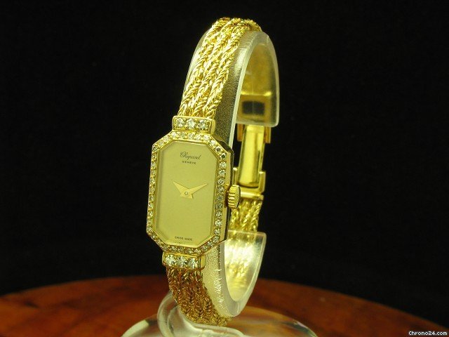 Replica Chopard 18kt Gold Damenuhr Mit 0,58ct Diamant Besatz Watch