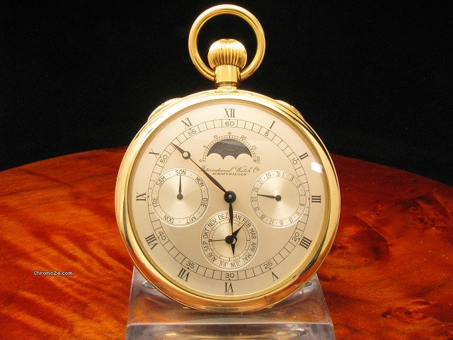 IWC Taschenuhr 18kt. Gold Mondphase Limitierte Auflage watches