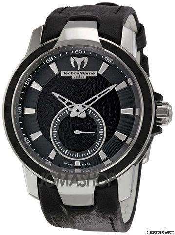 Technomarine UF6 Black Dial Black Leather Strap Ladies Watch 609021 watches