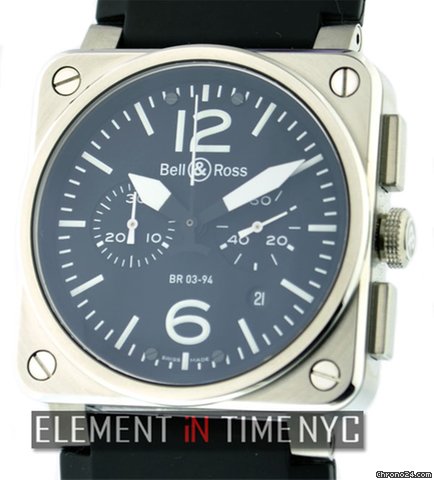 Bell & Ross BR03-94 Chronograph Steel NIB watches