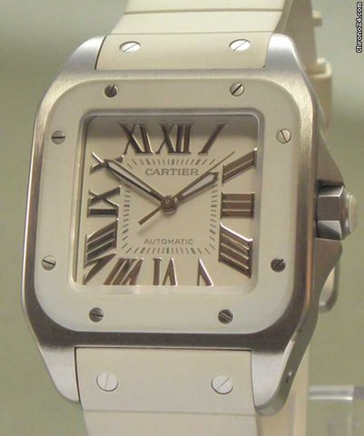 Replica Cartier Santos 100MM Stahl/Kautschuk B&P Watch