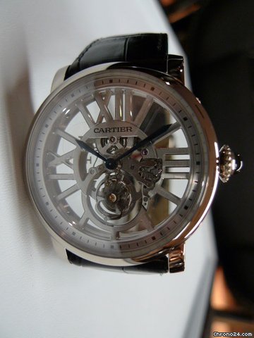 Cartier ROTONDE FLYING TOURBILLON SKELETON W1580031 watches