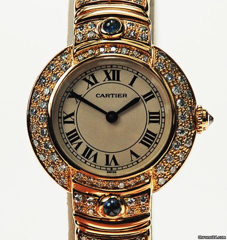 Cartier PARIS MECANIQUE 18K Y/G, DIAMOND7 SAPPHI - watches