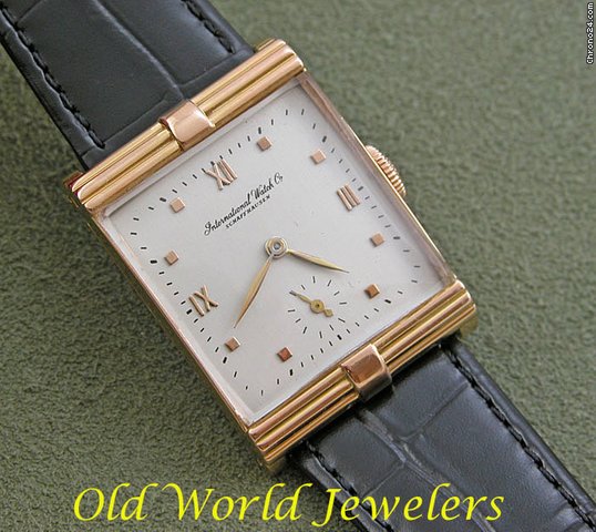 Replica IWC VINTAGE 18K ROSE GOLD RECTANGULAR Watch