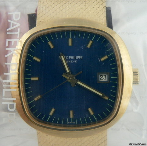 Patek Philippe 3587 YG Jumbo Beta 21 Quartz Blue Dial watches