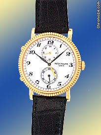 Patek Philippe Gent's 18K Yellow Gold # 5034 Travel Time Calatrava Strapwatch watches