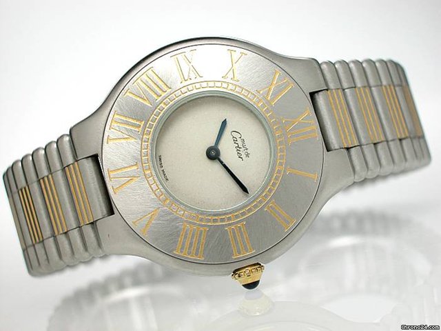Cartier "must de Cartier 21" EDELSTAHL/vergoldet watches