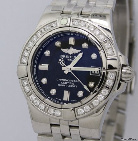 Breitling Galactic 30 Diamant NEU incl MWST mit Box + Papi watches