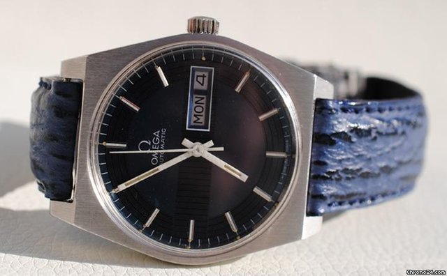 Omega Edelstahl Automatic Herrenuhr mit Sonderzifferblatt watches