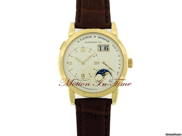 A. Lange & Sohne Lange 1 Moonphase Yellow Gold on Strap watches