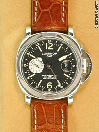 Panerai Gent's Stainless Steel 44mm Luminor GMT PAM 88 Strapwatch watches