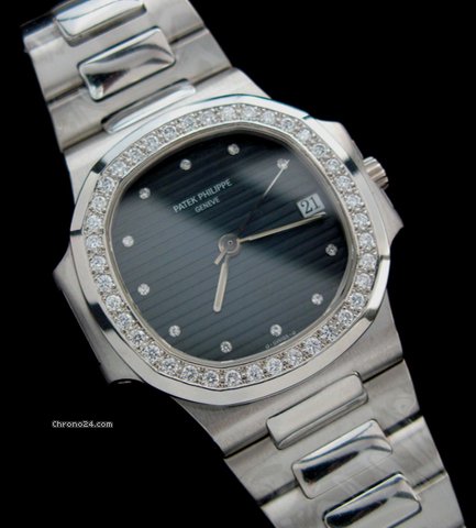 Patek Philippe Platinum Nautilus Factory Diamonds Rare watches