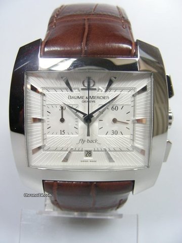 Baume & Mercier Hampton Spirit-grande taille-chronographe automatique fonction Fly Back-acier-prix neuf: 4200 eurosTTC -modEle d'exposition "comme neuf" livre avec bo?te d'origine et garantie internationale 18 mois. watches