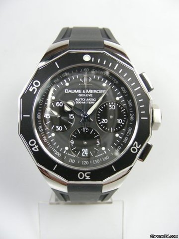 Baume & Mercier Riviera XXL 43 mm acier/rubber ref 8723 chrono watches