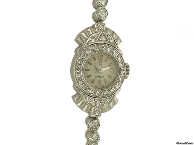 Omega Vintage 950 Platin Handaufzug Diamond 4ct Vintage watches