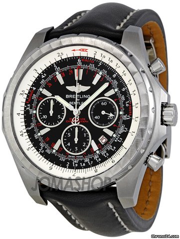 Breitling Bentley Motors T Chronograph Black Leather Strap Mens Watch A2536313-B954BKCD watches