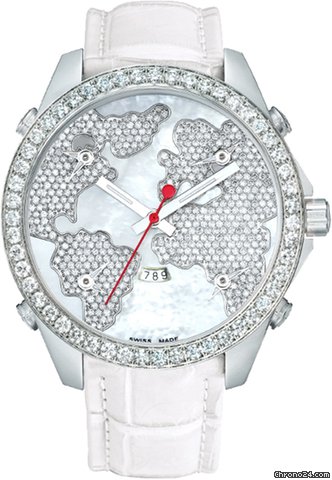 Replica Jacob & Co. Five Time Zone - 47mm, 3.25ct Bezel Watch