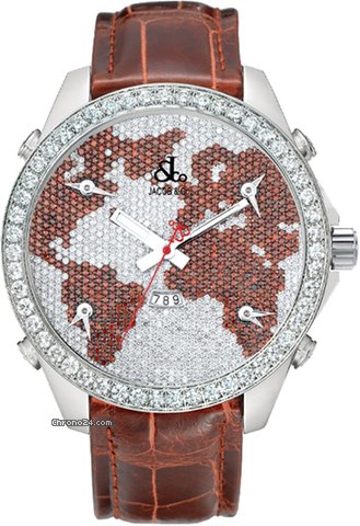 Jacob & Co. Five Time Zone - 47mm, 3.25ct Bezel watches