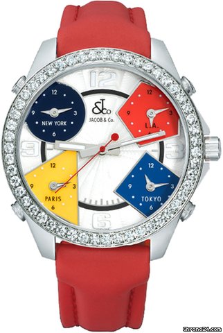 Jacob & Co. Five Time Zone - 40mm, 2ct Bezel watches
