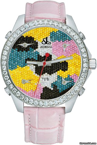 Jacob & Co. Five Time Zone - 47mm, 3.25ct Bezel watches