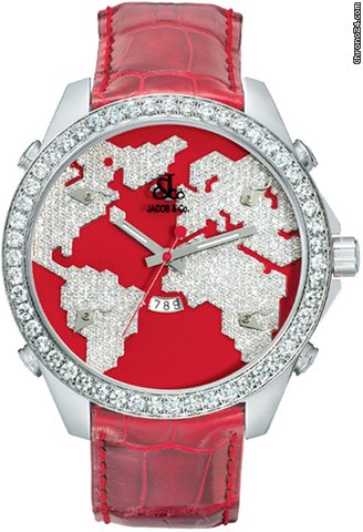 Jacob & Co. Five Time Zone - 47mm, 3.25ct Bezel watches
