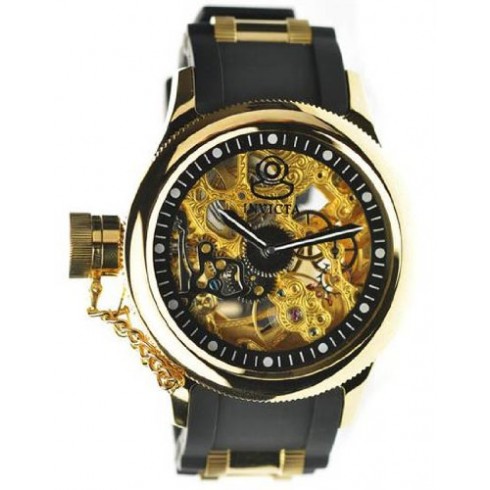 Invicta Russian Diver Gold Skeleton Dial Mechanical Ladies Watch 1844 watches