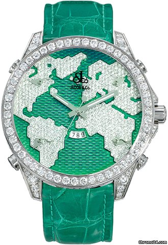 Jacob & Co. Five Time Zone - 47mm, 3.25ct Bezel watches