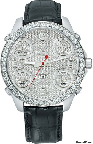Jacob & Co. Five Time Zone - 47mm, 3.25ct Bezel watches