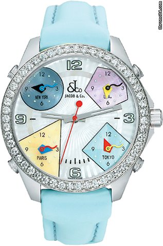 Jacob & Co. Five Time Zone - 40mm, 2ct Bezel watches