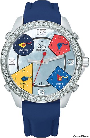 Jacob & Co. Five Time Zone - 40mm, 2ct Bezel watches