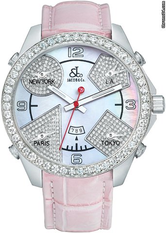 Jacob & Co. Five Time Zone - 47mm, 3.25ct Bezel watches