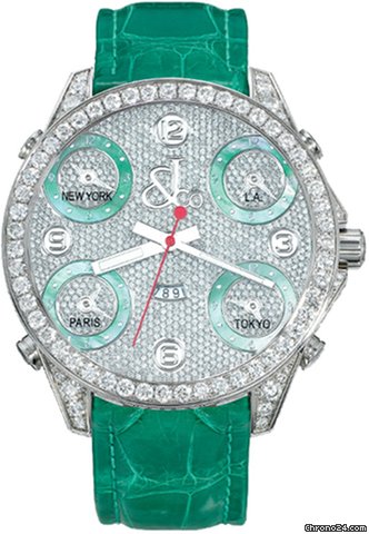 Jacob & Co. Five Time Zone - 47mm, 3.25ct Bezel watches
