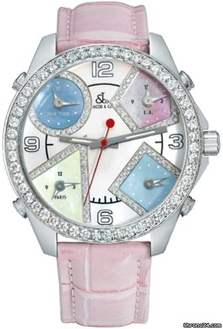 Jacob & Co. Five Time Zone - 40mm, 2ct Bezel watches