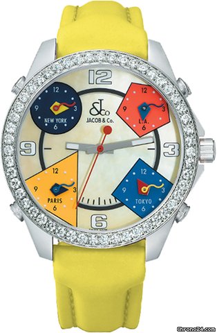 Jacob & Co. Five Time Zone - 40mm, 2ct Bezel watches
