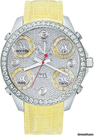 Jacob & Co. Five Time Zone - 47mm, 3.25ct Bezel watches