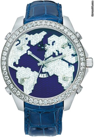 Jacob & Co. Five Time Zone - 47mm, 3.25ct Bezel watches