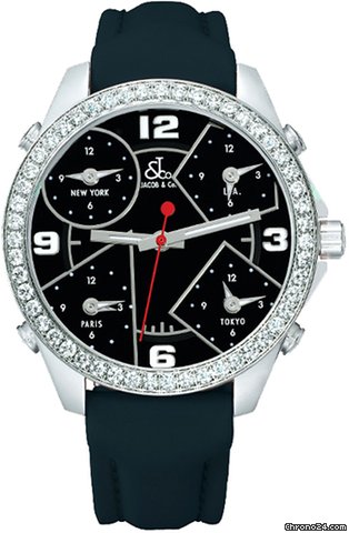 Jacob & Co. Five Time Zone - 40mm, 2ct Bezel watches