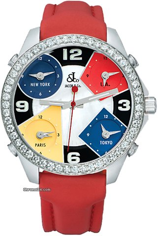 Jacob & Co. Five Time Zone - 40mm, 2ct Bezel watches