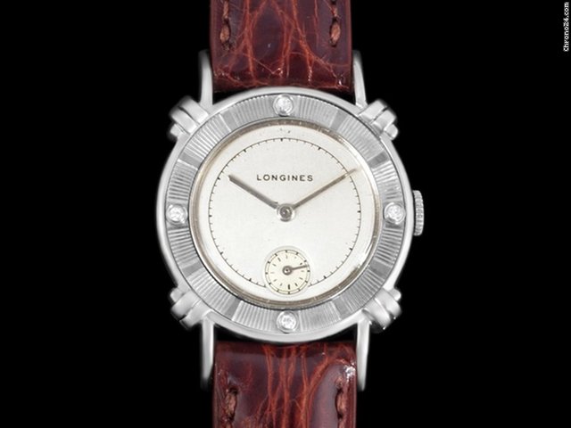 Longines 1949 Vintage LONGINES Mens Watch - 14K WHITE GOLD & DIAMONDS watches