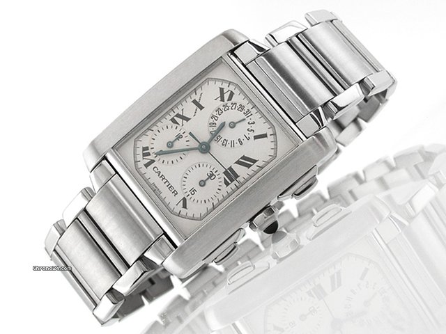 Cartier Herren "TANK FRANCAISE" Edelstahl Quarz watches