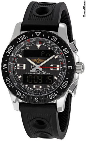 Breitling Airwolf Raven Grey Dial Chronograph Mens Watch A7836438-F539BKRD watches