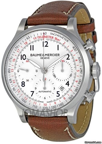 Baume & Mercier and Capeland White Dial Chronograph Mens Watch MOA10000 watches