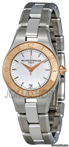 Baume & Mercier and Linea Rose Gold Bezel Ladies Watch MOA10014 watches