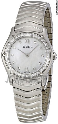 Ebel Classic Wave Mother of Pearl Diamond Dial Ladies Watch 1213882 watches