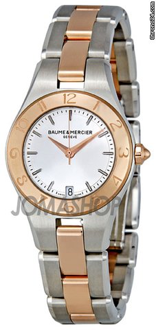 Baume & Mercier and Linea Rose Gold and Stainless Steel Ladies Watch MOA10015 watches