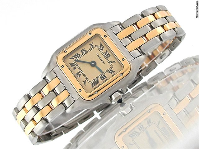 Cartier 166921 Damen "PANTHERE" Edelstahl / Gelbgold Quarz watches