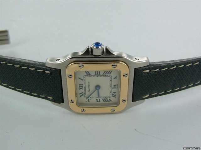 Cartier santos lady, leather watches