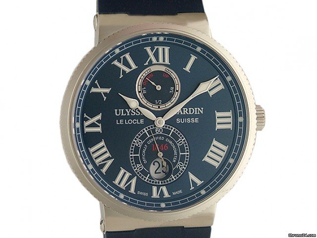 Ulysse Nardin Maxi Marine Chronometer Blau Kautschuk 43mm watches