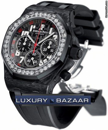 Audemars Piguet Audemars Piguet introduced the Ladies' R Royal Oak Offshore Ladies (Carbon Diamonds/Blacm Rubber) watches
